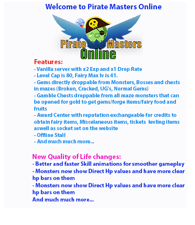 Pirate Masters Online feature overview